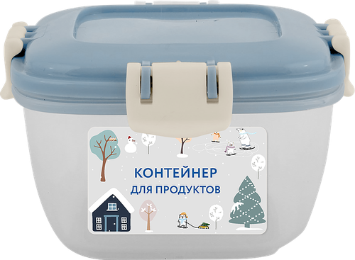 

Контейнер для продуктов Sugar&Spice герметичный квадратный голубой 0.35 л