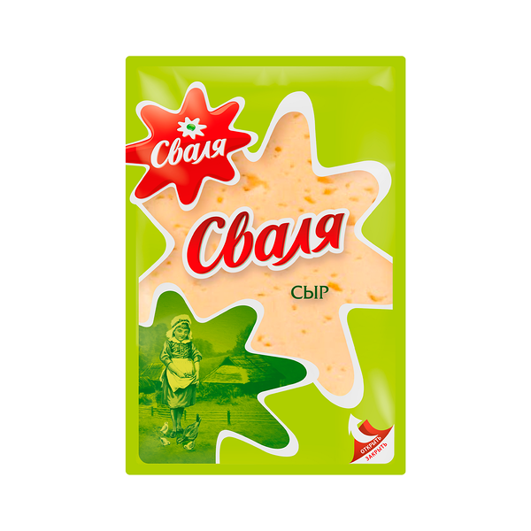 Сыр Сваля Тильзитер нарезка 45%, 125 г