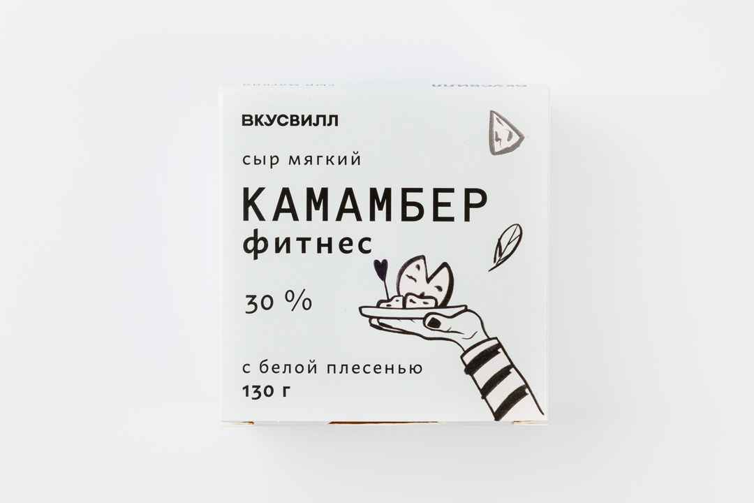 

Сыр мягкий с белой плесенью ВкусВилл "Камамбер Фитнес", 130 г