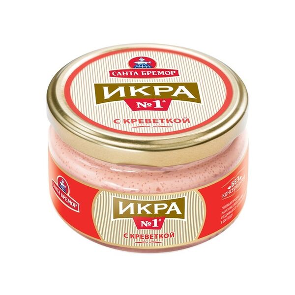 Икра деликатесная Санта Бремор с креветкой 180 г