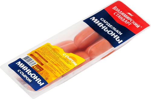 

Сардельки Миньоны Владимирский стандарт с сыром 410 г