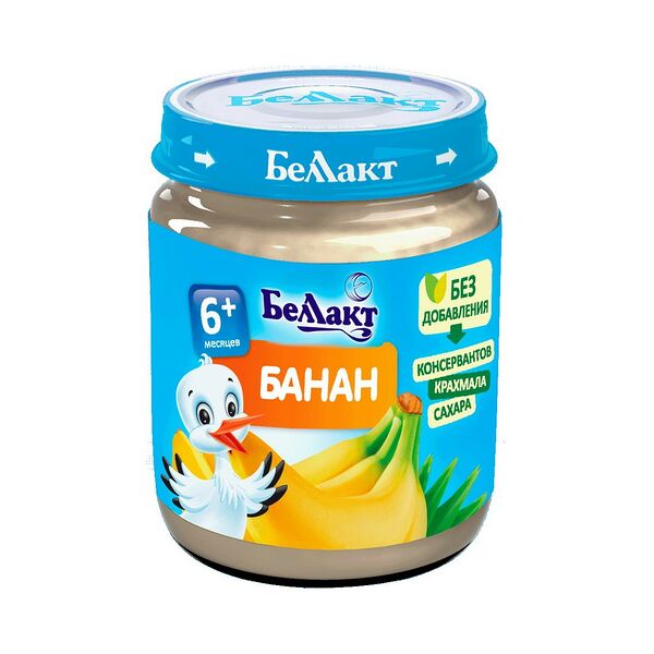 Пюре фруктовое Беллакт из банана б/сах 100г ДП