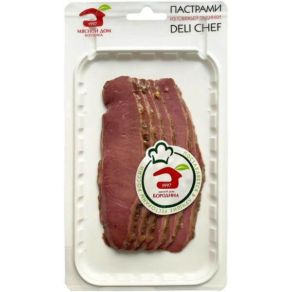Пастрами варено-копченая Мясной дом Бородина DeliChef из говядины 95г
