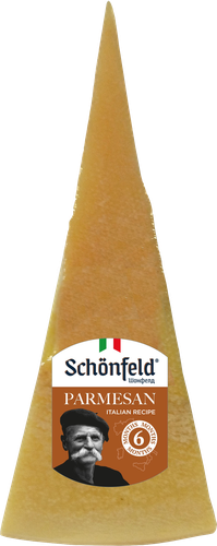 

Сыр твёрдый Schonfeld Пармезан 6 месяцев 45% вес