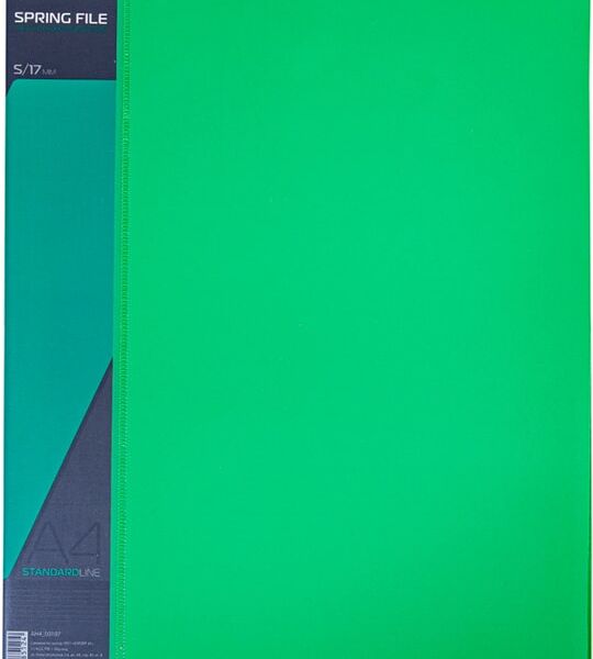 Папка Hatber Standard А4 с пружинным скоросшивателем зеленая