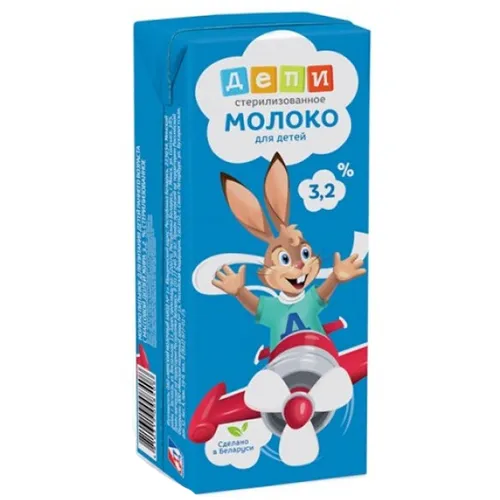 

Молоко Депи для детей с 8 мес 3.2% стерилизованное 200 мл