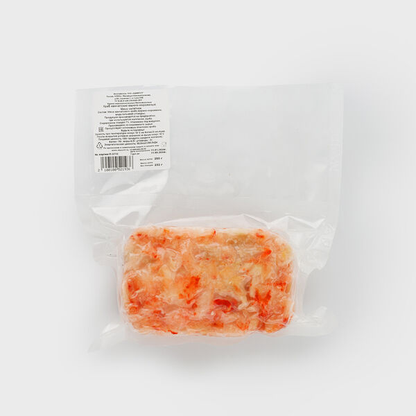 Мясо краба варено-мороженое салатное