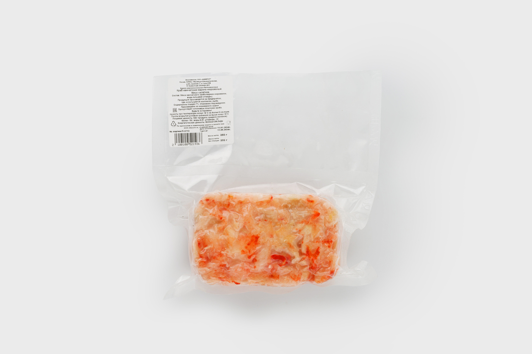 

Мясо краба варено-мороженое салатное
