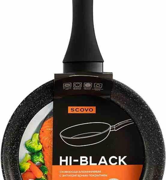 Сковорода антипригарная Scovo Hi-Black алюминий, 20 см