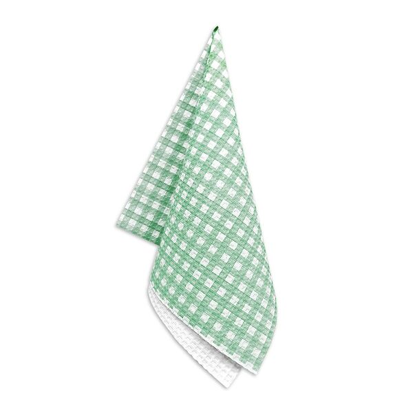 Полотенце кухонное Grand Style Клетка, 35х60 см, вафельное, хлопок, мята