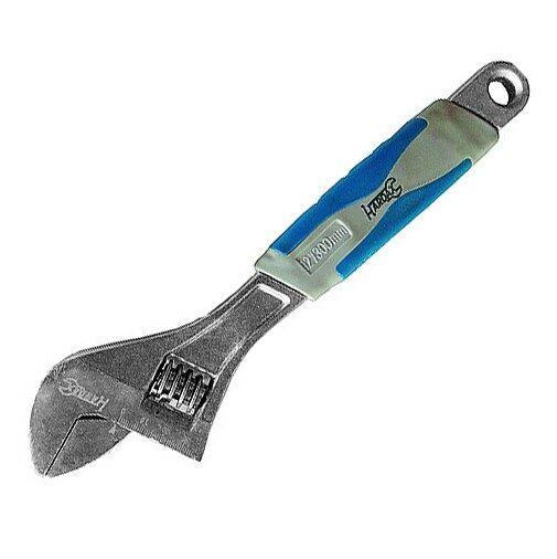 Ключ разводной Hardax двухкомпонентная рукоятка, 200мм