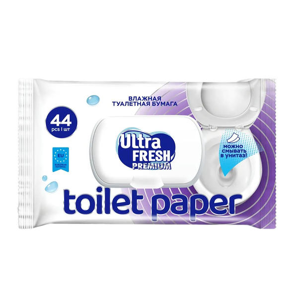 Туалетная бумага влажная Ultra Fresh 44шт