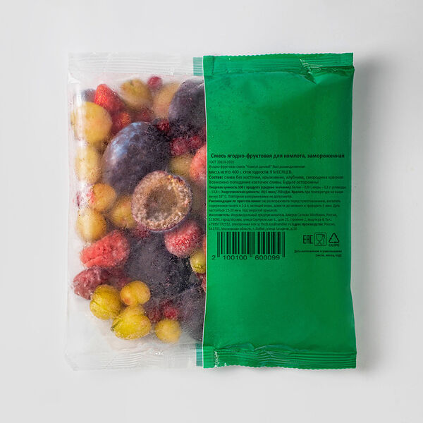 Смесь ягодно-фруктовая для компота, замороженная Продукт замороженный