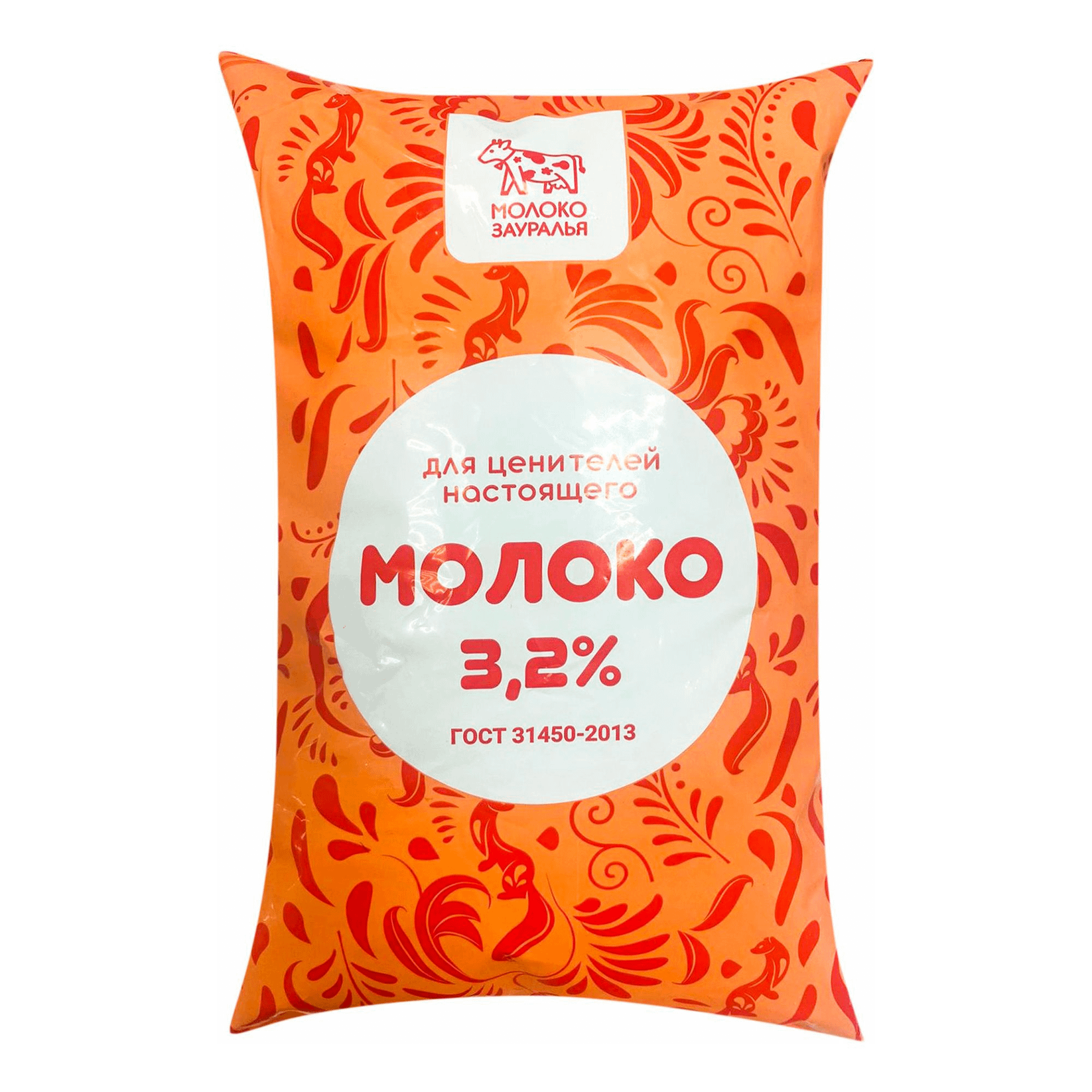 

Молоко пастеризованное Молоко Зауралья 3.2% 830 мл
