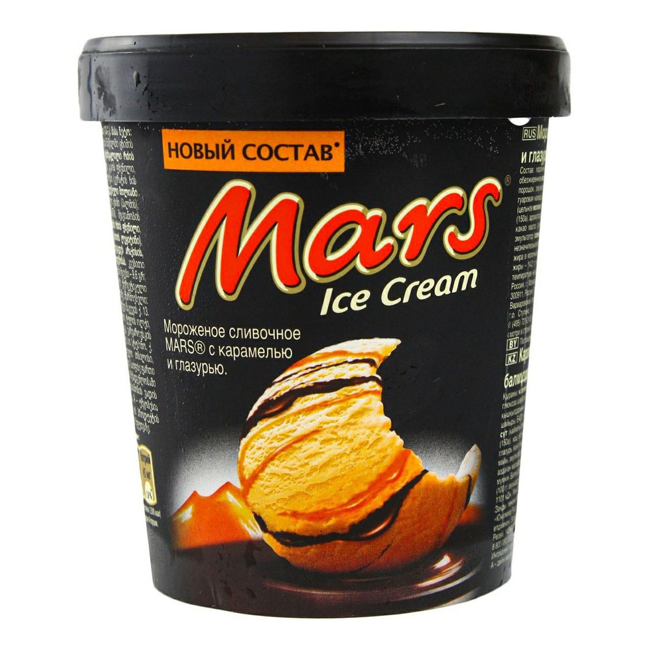 

Сливочное мороженое Mars с карамелью ведерко 300 г
