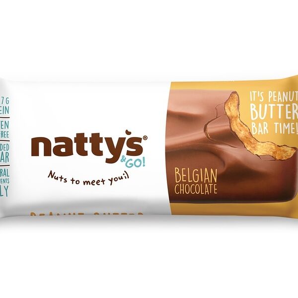 Батончик Nattys&Go! Peanut шоколадный с арахисовой пастой покрытый молочным шоколадом