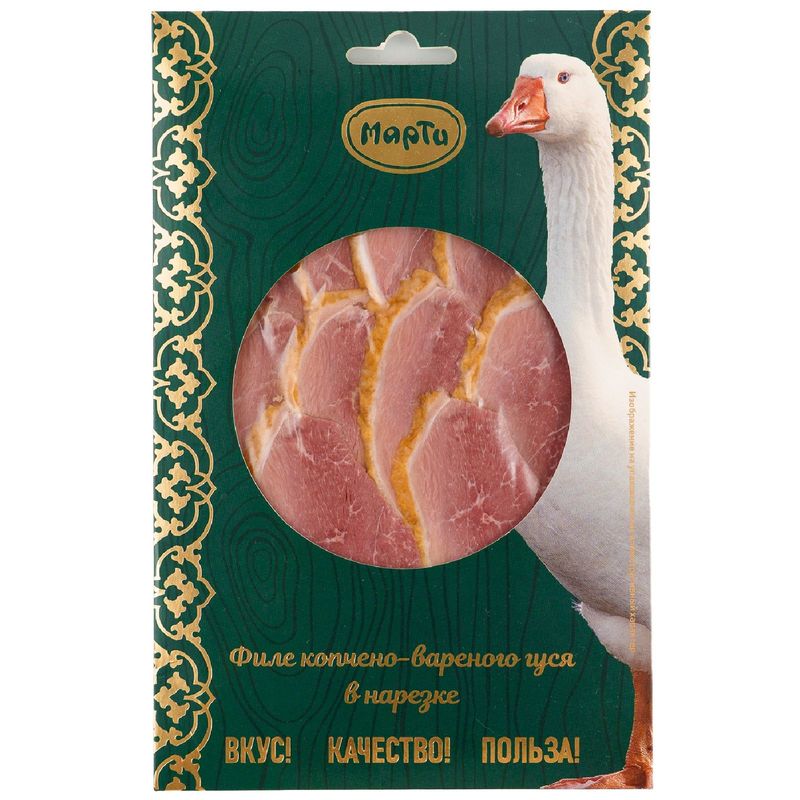 

Филе гуся Марти копчёно-варёное в нарезке, 100 г
