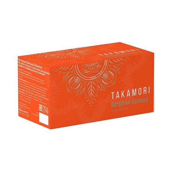 Чай черный байховый TAKAMORI Встреча солнца 1,8*20шт 36г