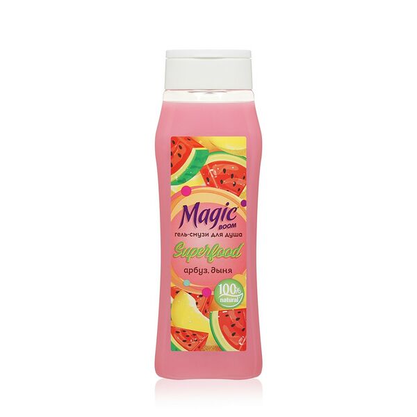 Гель-смузи для душа Magic Boom Superfood Арбуз и дыня, 400 мл