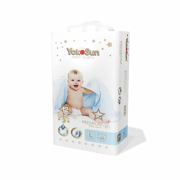 Подгузники-Трусики YokoSun Premium L (9-14 кг) 44 шт