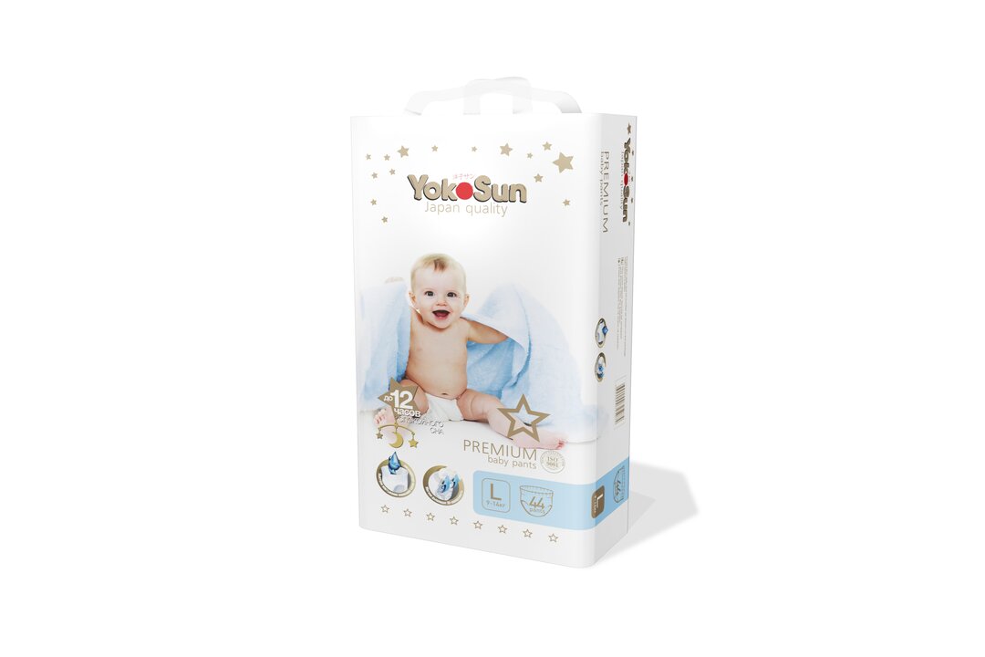 

YokoSun Premium Подгузники-трусики размер L (9-14 кг) 44 шт