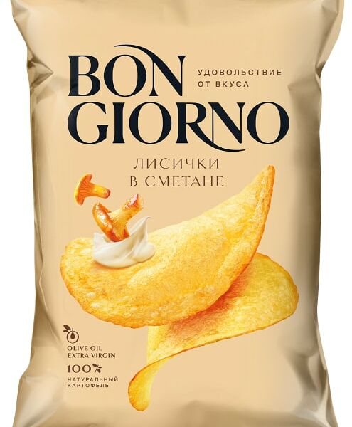 Чипсы Bon Giorno Лисички по-милански 80г