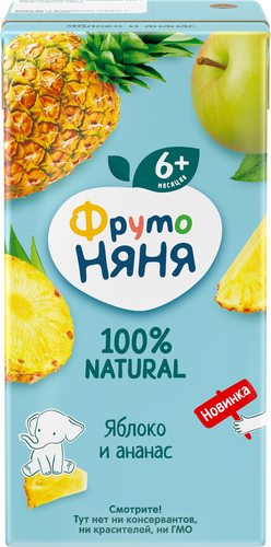 

Нектар ФрутоНяня из яблок и ананасов 200 мл