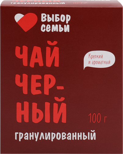 Чай черный Выбор семьи байховый гранулированный 100 г