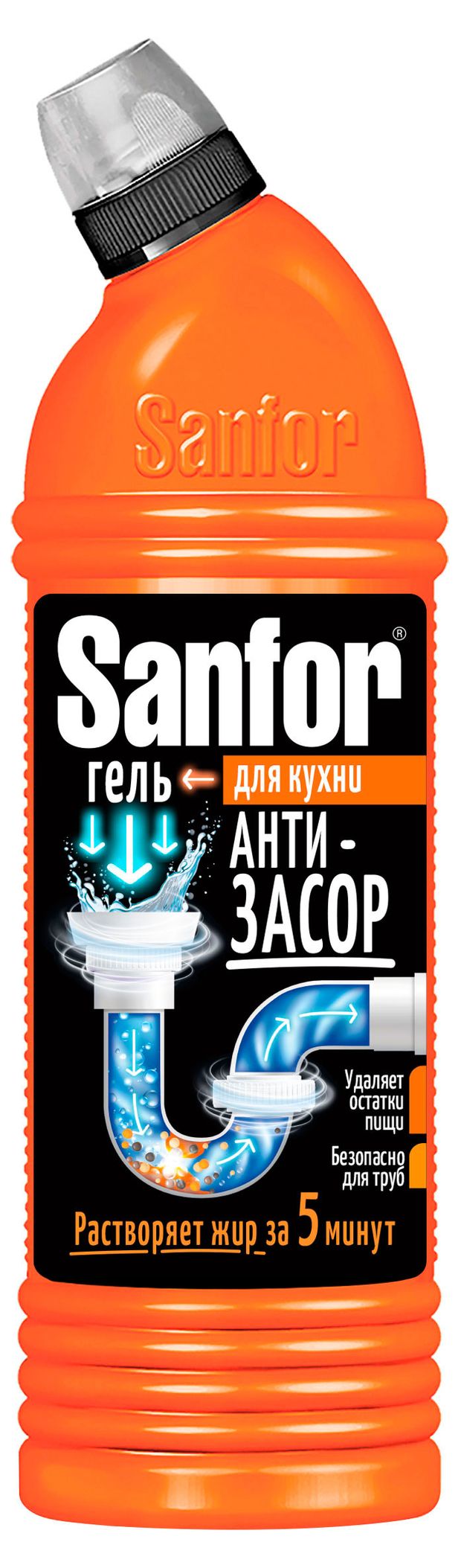 

Средство для очистки труб Sanfor Прочистка труб на кухне 750 мл