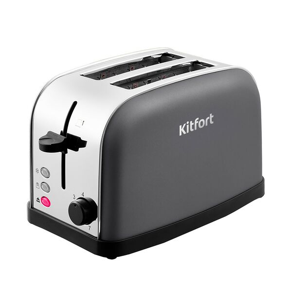 Тостер Kitfort КТ-2014-6, 850 Вт, 2 тоста, 7 степеней прожарки, графит