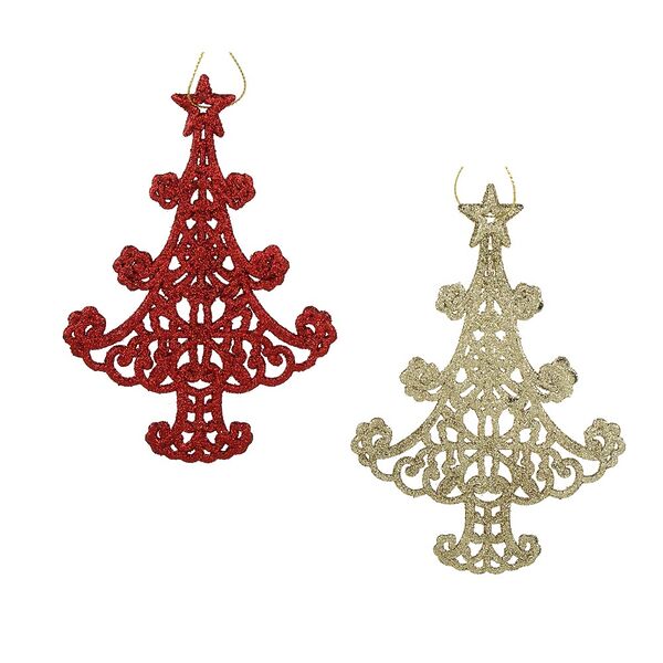 Сноу бум набор елочных украшений, 3 шт, елочки, 14 см