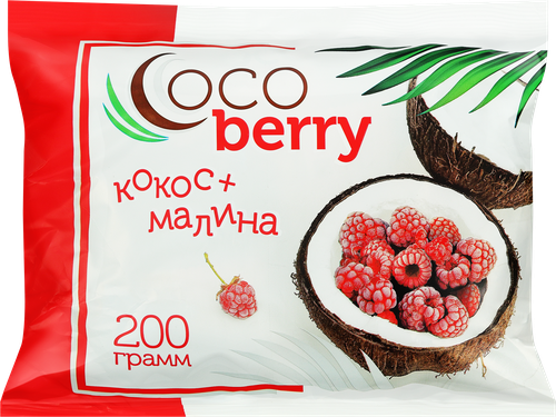 

Конфеты Кондитер профи Cocoberry с кокосовой стружкой и малиной глазированные 200 г