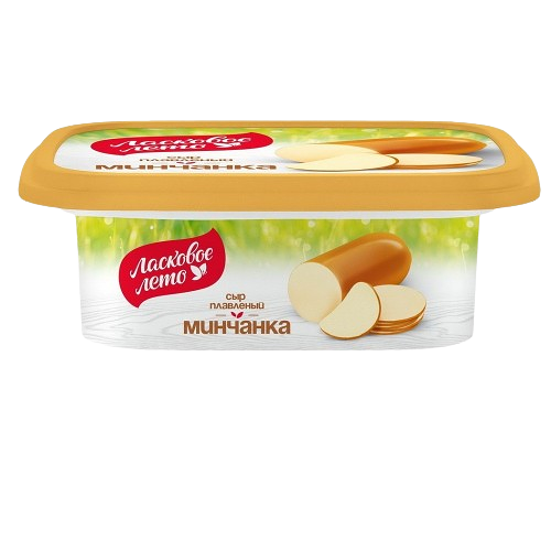 Сыр плав пастообр Ласковое лето с сыром копченым Минчанка 45 % 170г п/п