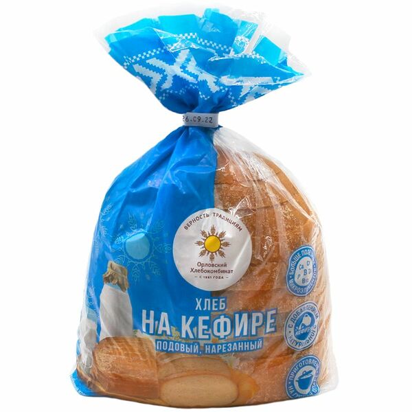 Хлеб Орловский ХК На кефире подовый нарезка, 250г