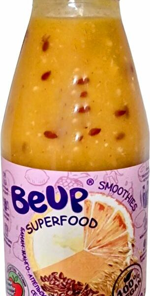 Смузи Be Up банан-манго-апельсин-овсяные хлопья-семена льна-морская соль 0.3л