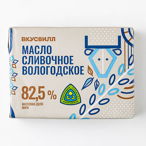 Масло "Вологодское" сливочное 82,5% 200г
