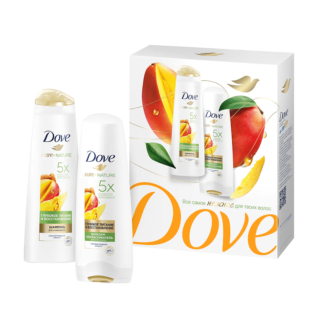 

Набор подарочный Dove Глубокое питание и восстановление Шампунь 250 мл + Бальзам 200 мл