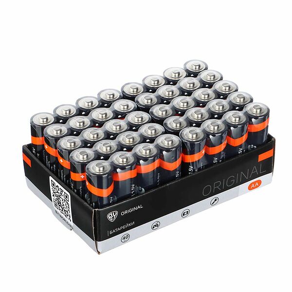 By батарейки аа 40 шт в упаковке AA/ 1,5 V 