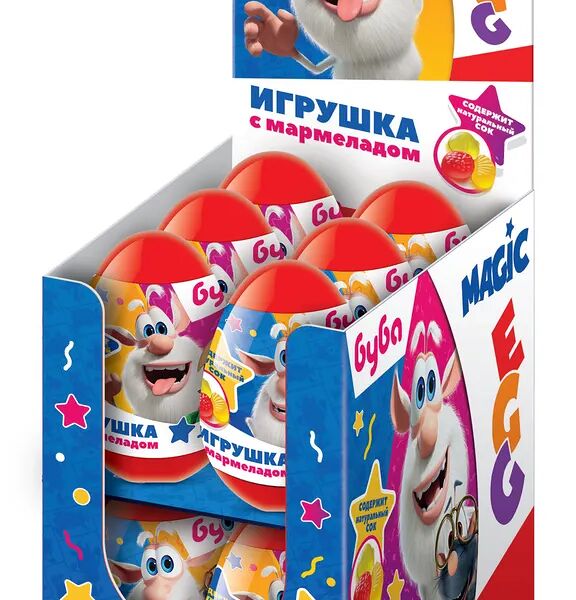 Мармелад жевательный MAGIC EGG Буба с игрушкой, 1шт