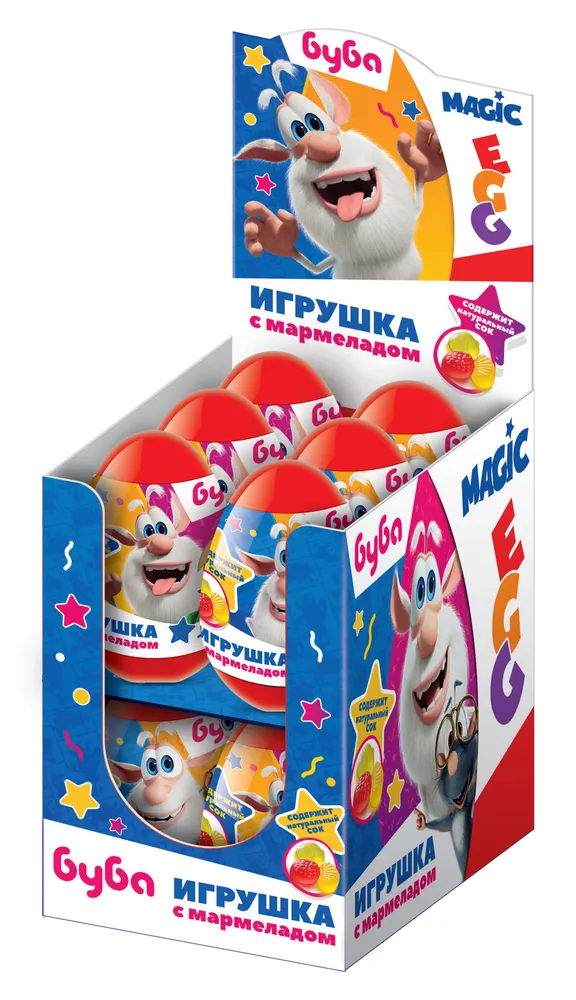 

Мармелад жевательный MAGIC EGG Буба с игрушкой, 1шт