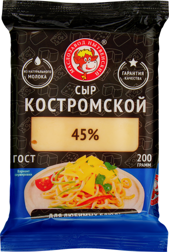 

Сыр Маслозавод Нытвенский Костромской 45% 200 г