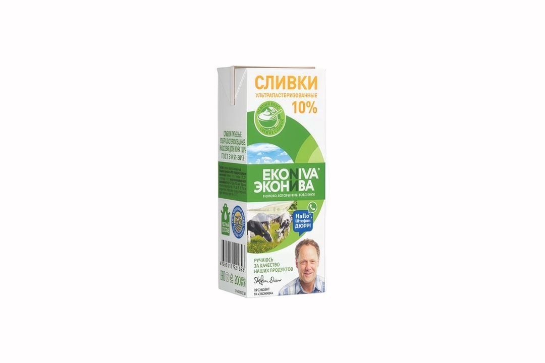 

Сливки ультрапастеризованные ЭкоНива 10% 200 мл
