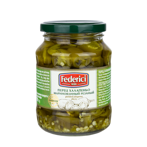 Перец Federici Халапеньо маринованный резаный