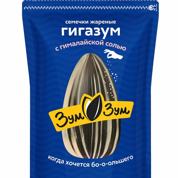 Семена Зум-Зум Гигазум подсолнечника жареные с добавлением соли, 170 г