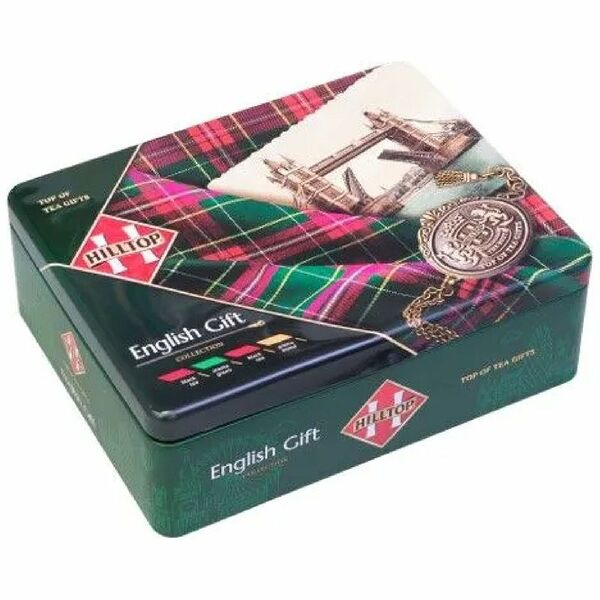 Чай черный Hilltop байховый в чайном наборе Английская шкатулка дизайн в ассортименте 200 г