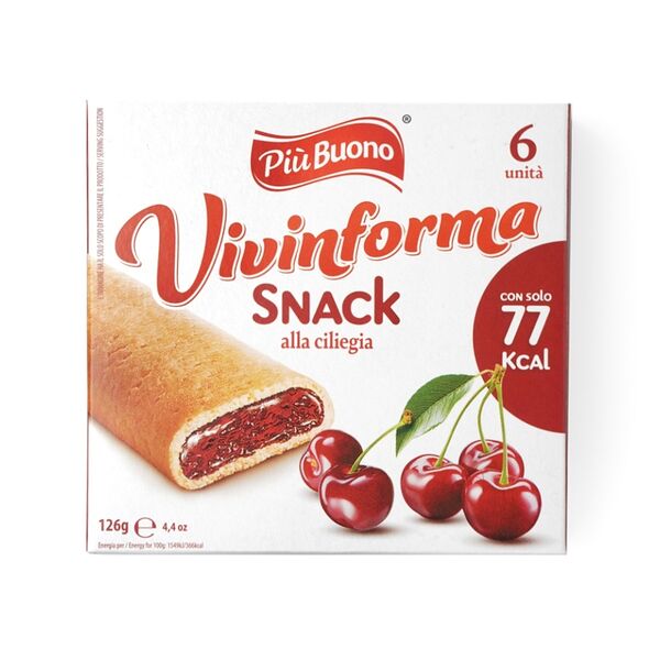 Батончик Piu Buono с мякотью вишни 126 г