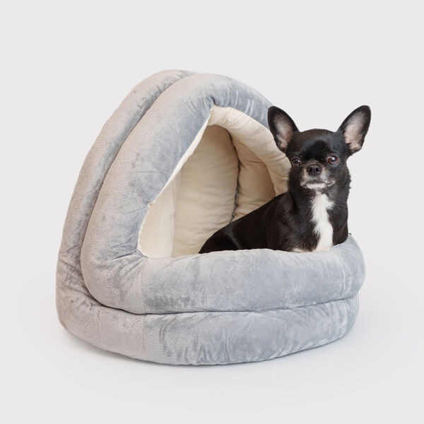 Домик мягкий Rurri для собак и кошек, 43х37.5х37 см, серый