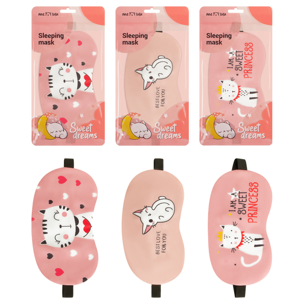 

Маска для сна MESHU Pinky cats, Арт. 368927 в ассортименте