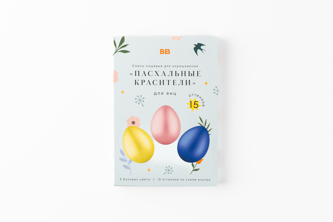 

Смеси жидкие Вкусвилл "Пасхальные красители" для яиц, 15 оттенков