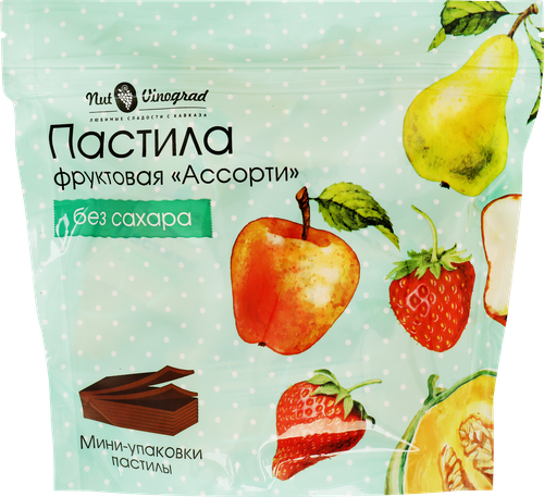 

Пастила Nut Vinograd яблоко, дыня, клубника и груша без сахара 200 г